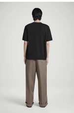 Wool Round-Neck T-Shirt Black - Image 3