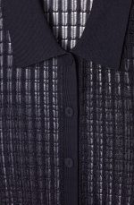 Knitted Long-Sleeve Shirt Blue - Image 4