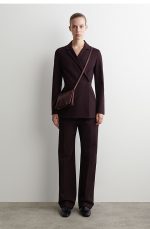 Leather Crossbody Bag Wine Red - Image 2