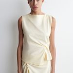 Pleated Vest Cream