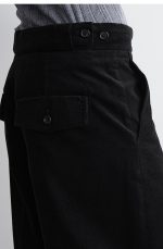 Corduroy Straight Pants Black - Image 2