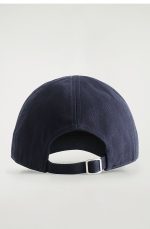 Cotton Short Brim Baseball Cap Navy Blue - Image 4