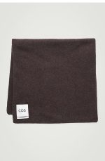 Neutral And Same Cashmere Scarf Dark Brown - Image 3