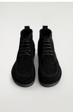 Frosted Leather Desert Boots Black
