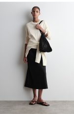 Accordion Canvas Tote Bag Black