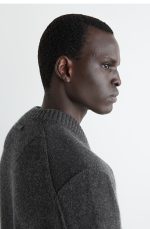 Cashmere V-Neck Cardigan Gray - Image 2