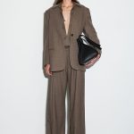 Wool Wide-Leg Pants Gray