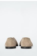 Leather Suede Ballet Flats Beige - Image 4