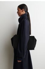 Suede Bowling Bag Black - Image 3