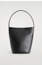 Leather Mini Tote Bag Black
