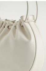Leather Messenger Bag White - Image 4