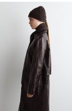 Neutral And Same Cashmere Scarf Dark Brown - Image 2