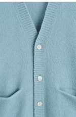 V-Neck Cardigan Blue - Image 4