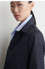 Cotton Polo-Collar Shirt Navy - Image 2