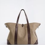 Wool Blend Large Tote Bag Beige Arrival