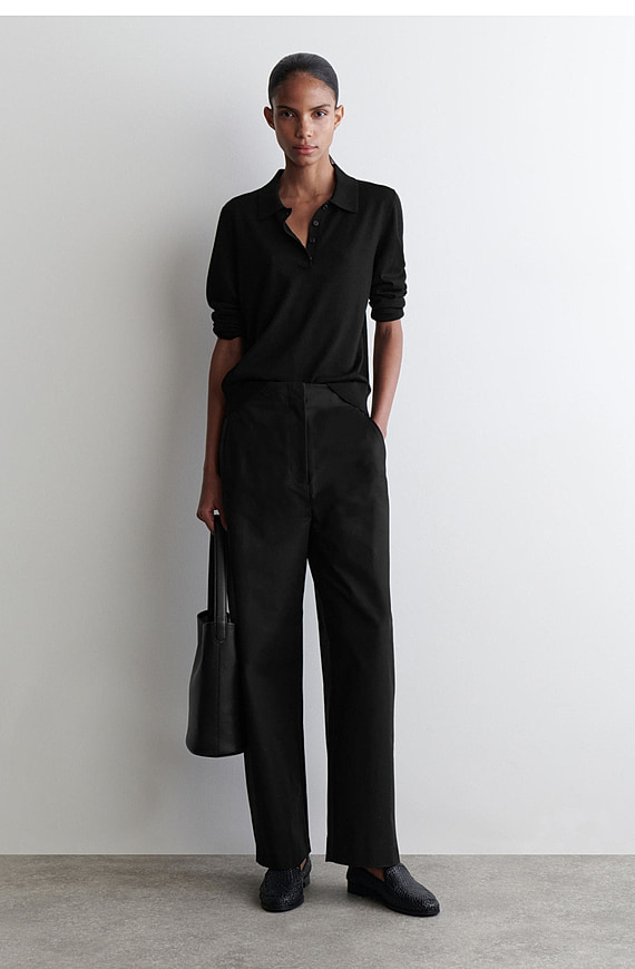 O1CN01Hgnn511u7vusSGEM5_!!4611686018427380567-0-item_pic Cotton Straight Pants Black - Image 1