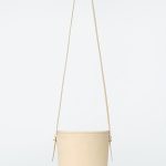 Leather Mini Bucket Bag Cream Yellow
