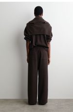 Corduroy Wide-Leg Pants Brown