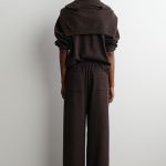 Corduroy Wide-Leg Pants Brown
