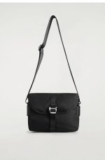 Nylon Messenger Bag Black