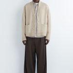 Wool V-Neck Cardigan Beige