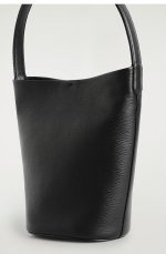 Leather Mini Tote Bag Black - Image 4