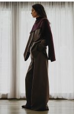 Wool Wide-Leg Pants Gray - Image 2