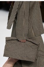 Ms. Folding Large Clutch Bag Beige/plaid - Image 2