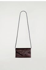 Leather Crossbody Phone Bag Dark Brown - Image 3