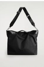 Nylon Messenger Bag Black