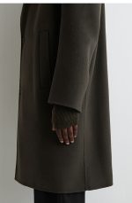 Ribbed Wool Blend Gloves Khaki Green