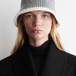 Contrast Color Trim Fisherman Hat Grey/cream