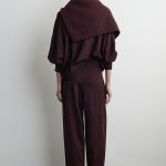 Wool Barrel Pants Red