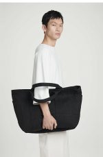 Canvas Large Capacity Tote Bag Black - Image 3