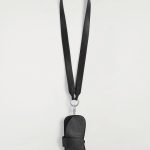 Leather Lanyard Sunglasses Case Black