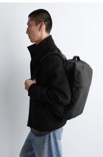Lightweight Nylon Backpack Black - Image 3
