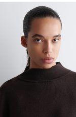 Asymmetric Double-sided Knitted Wool Blend Cape - Image 2