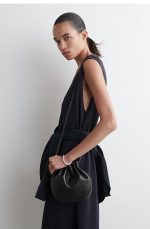 Leather Crossbody Bag Black - Image 3