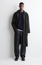 Wool Round-Neck Shirt Navy