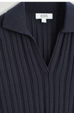 Knitted Polo Navy - Image 4