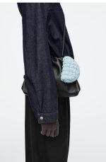 Quilted Texture Mini Pendant Bag Light Blue - Image 2