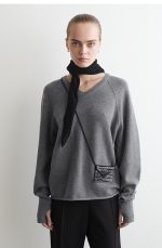 Imitation Crocodile Button Leather Card Holder Dark Brown - Image 2