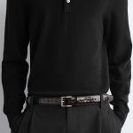 Leather Belt Dark Brown Autum