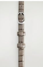 Imitation Crocodile Leather Belt Beige - Image 4
