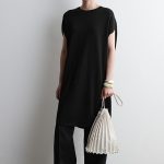 Accordion Canvas Tote Bag Beige White