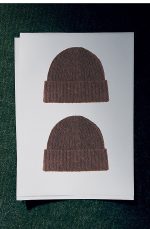 Alpaca Blend Rib Woven Sleeve Cap Dark Brown