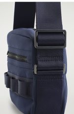 Nylon Messenger Bag Blue - Image 4
