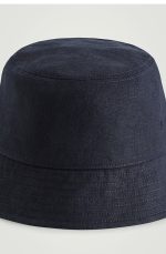 Linen Drawstring Fisherman Hat Navy Blue - Image 4