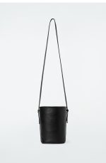 Mini Leather Bucket Bag Black Spring & Fall Wear