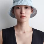 Hollow Knitted Fisherman Hat Light Blue